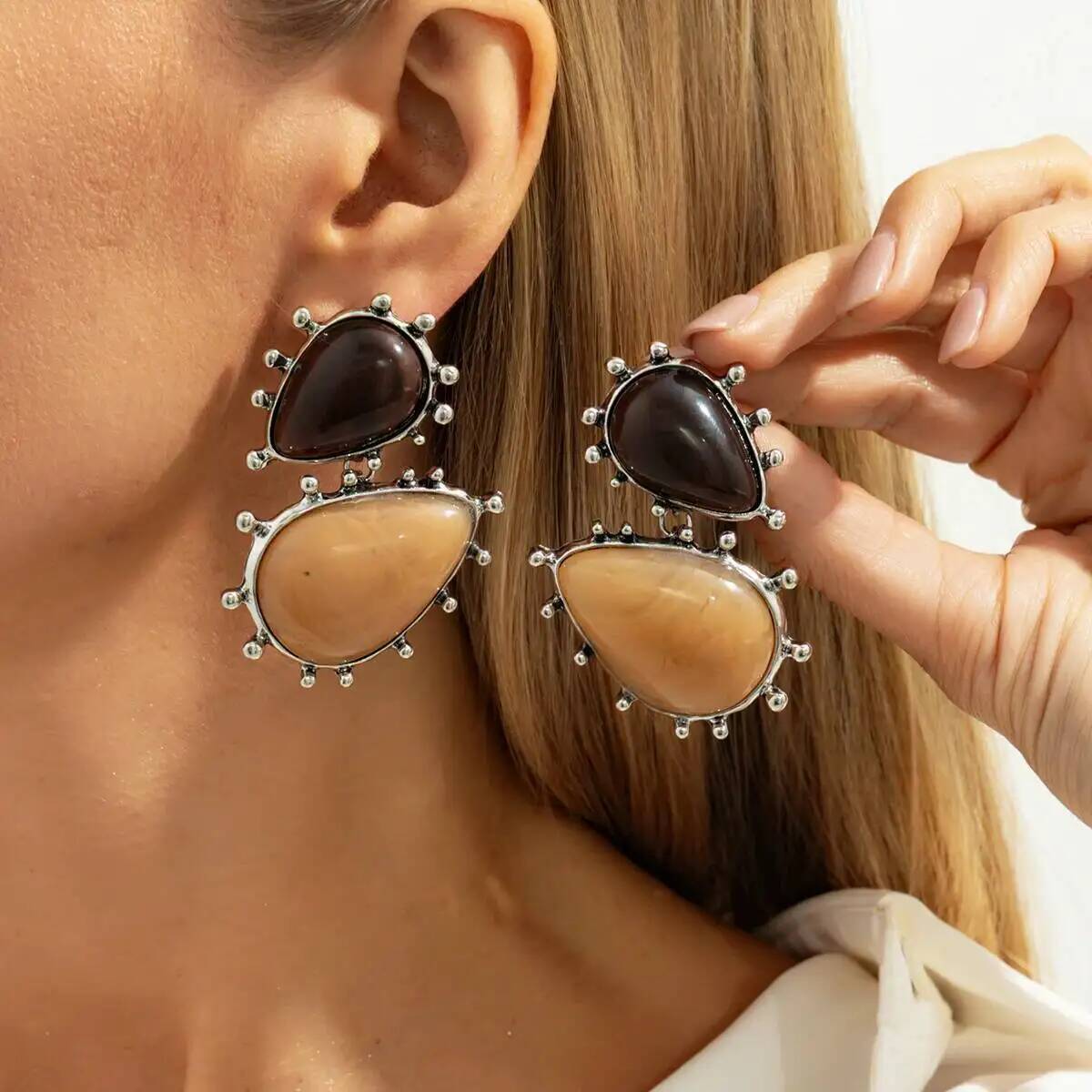 Z Vintage Fashion - IngeSight.Z Vintage Irregular Geometric Waterdrop Pendant