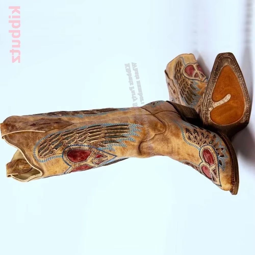 Embroidered Cowboy Western Boo - Vintage Fashion Heels recension och pris