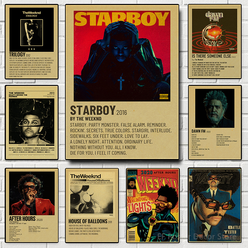 The Weeknd Poster Music Album  - Vintage Fashion Wallpaper recension och pris