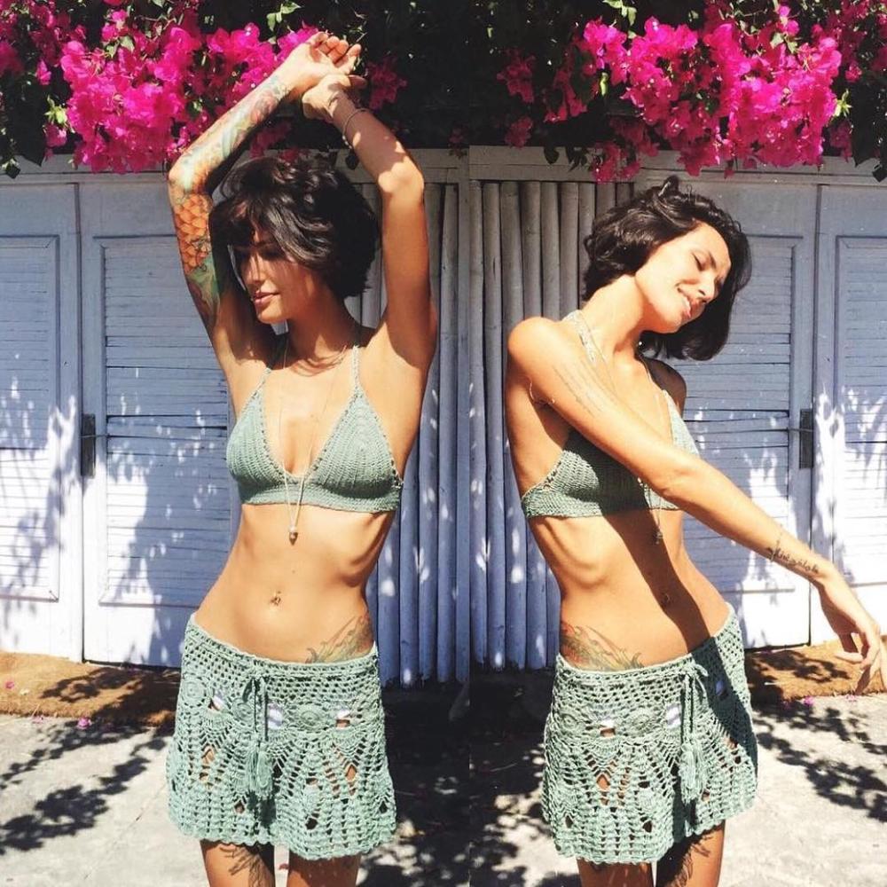 Hand Crochet Sexy Beach Women  - Crochet Top Boho recension och pris