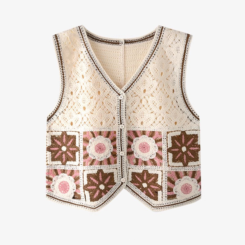 Granny Square Crochet Vest Wom - Crochet Top Boho recension och pris