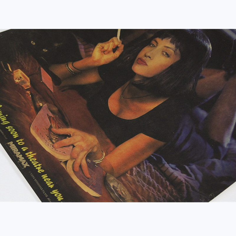 Pulp Fiction Vintage Poster Re - Vintage Fashion Wallpaper recension och pris