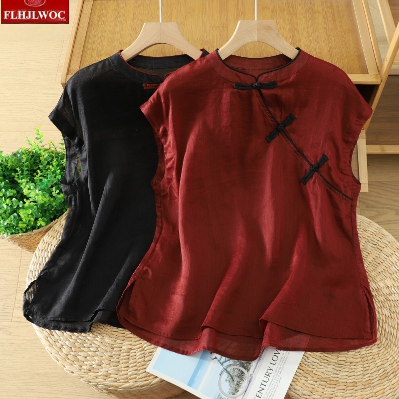 Cotton Linen Tops Blouses Fash - Vintage Fashion In Japan recension och pris