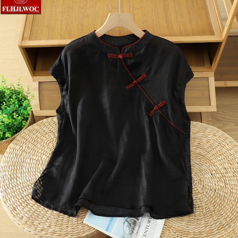 Cotton Linen Tops Blouses Fash - Vintage Fashion In Japan recension och pris