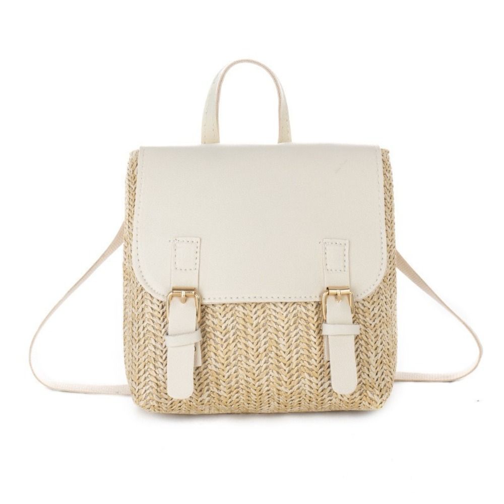 Versatile Bag PU Leather Straw - Vintage Fashion Look recension och pris