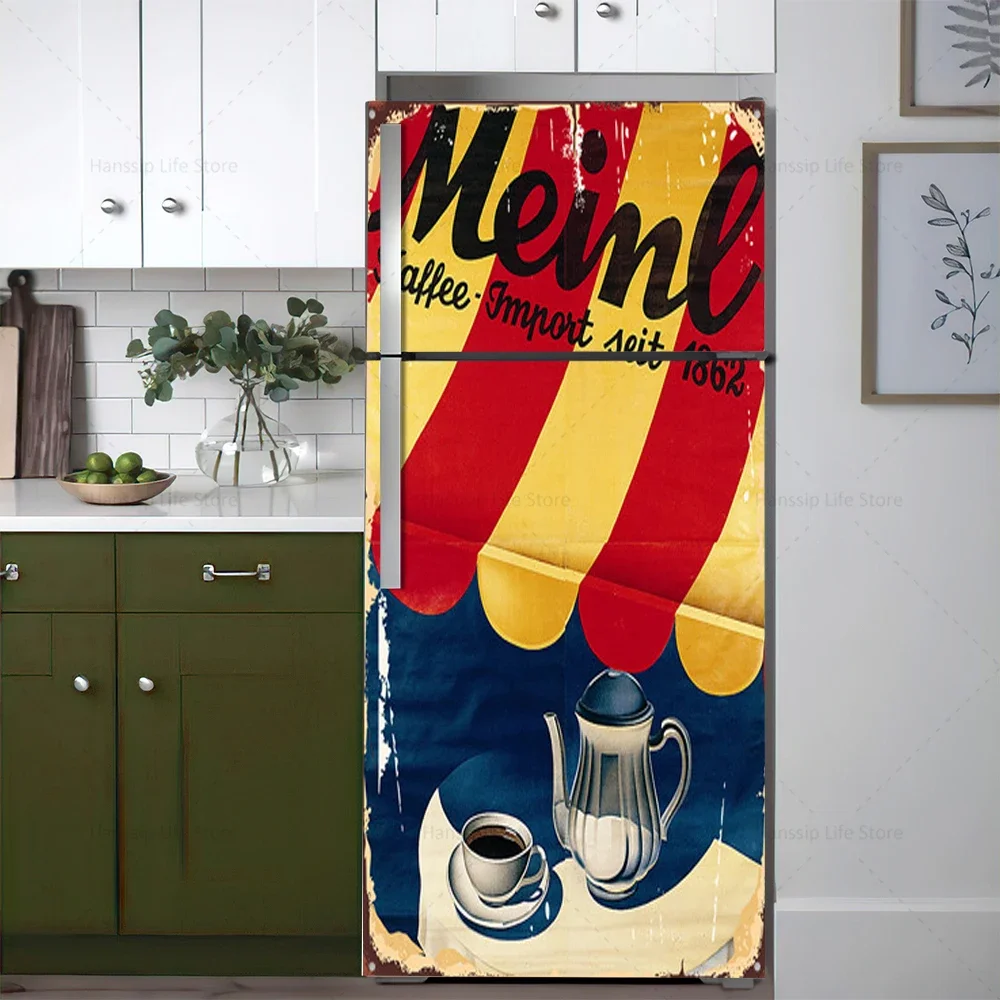 Retro Coffee Background Fridge - Vintage Fashion Wallpaper recension och pris