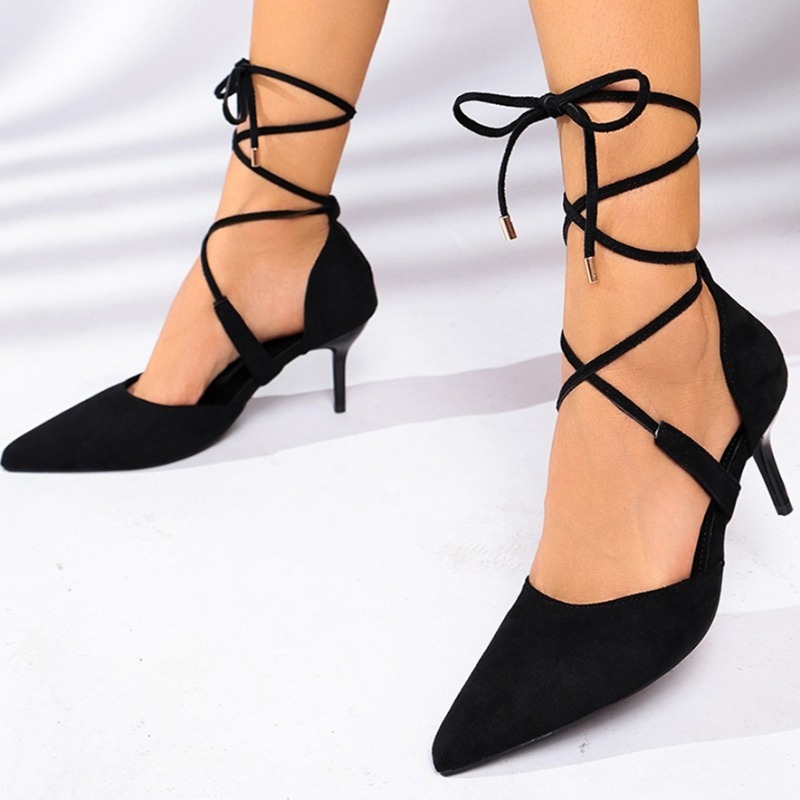 2026 New Summer Women's Solid  - Vintage Fashion Heels recension och pris