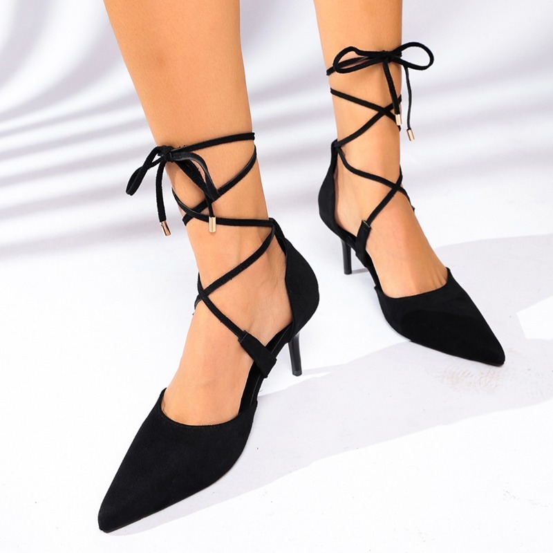 2026 New Summer Women's Solid  - Vintage Fashion Heels recension och pris