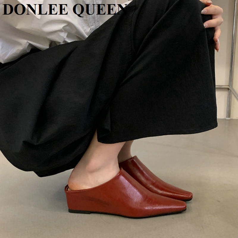 Women Fashion Close Toe Mule S - Vintage Fashion Heels recension och pris