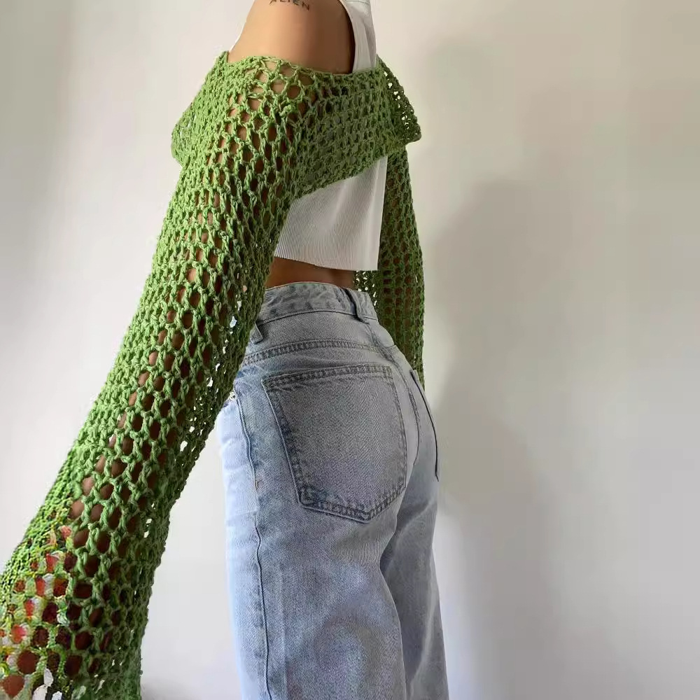 Long Sleeve Crochet Crop Top S - Crochet Top Boho recension och pris