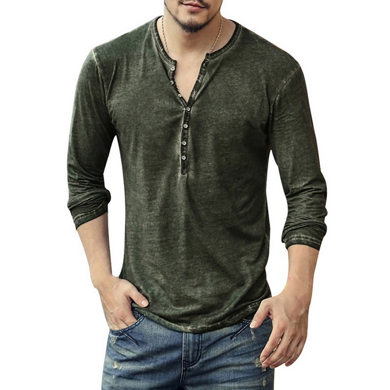 Vintage Distressed Men's V-Nec - Vintage Fashion Look recension och pris