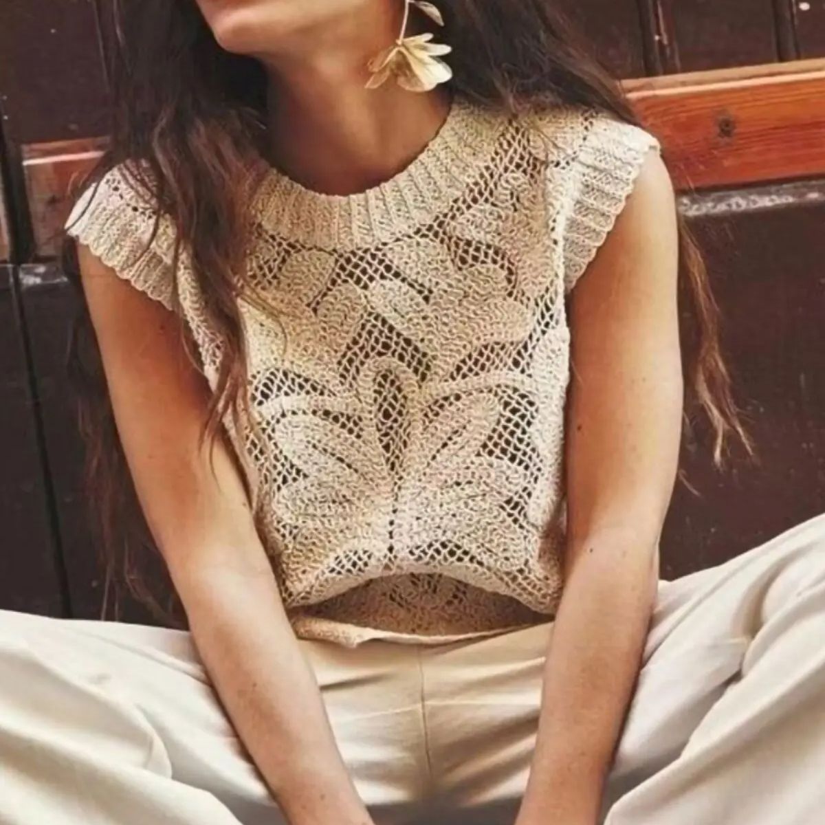 Summer New Women Boho Crochet  - Crochet Top Boho recension och pris