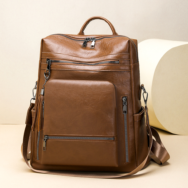 Vintage Leather Look Backpack  - Vintage Fashion Look recension och pris