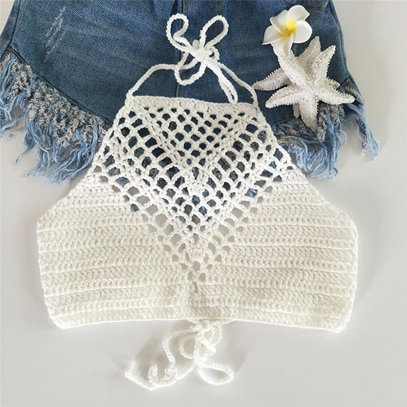 Sexy Boho Knit Camisole Crop T - Crochet Top Boho recension och pris