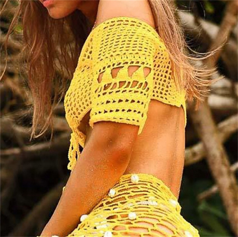 Women's Sexy Short Sleeve Lace - Crochet Top Boho recension och pris